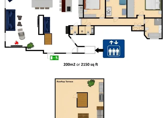 Penthouse With Private Rooftop Terrace